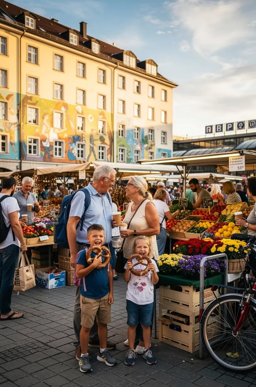 Nahaufnahme eines modernen Zugtickets und eines Stadtplans als Symbol für stressfreies Reisen ohne Auto.
